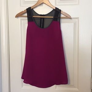 Express Magenta Tank with Zipper